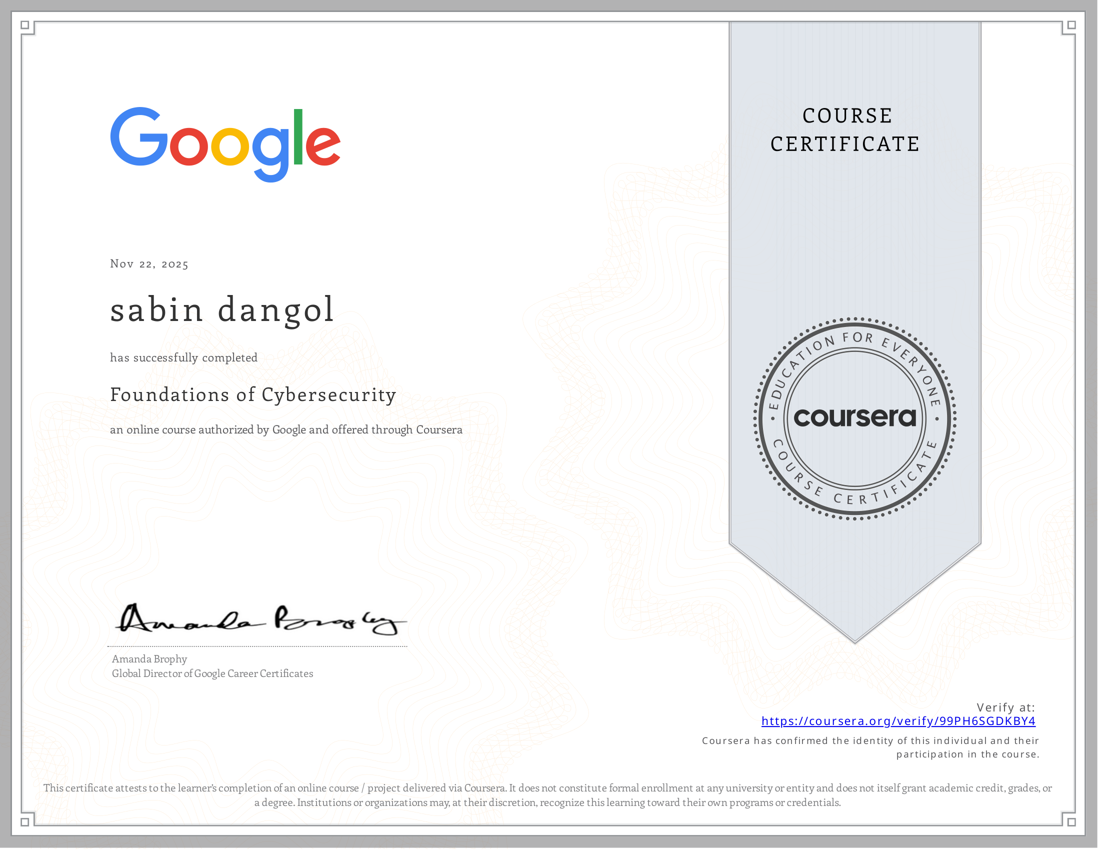 Foundations of Cybersecurity - Google